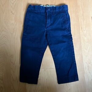 Crew cuts, navy stretch Chino